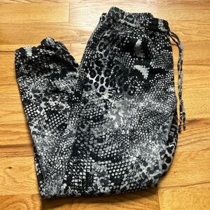 Expresss Gray and Black Animal Print Joggers